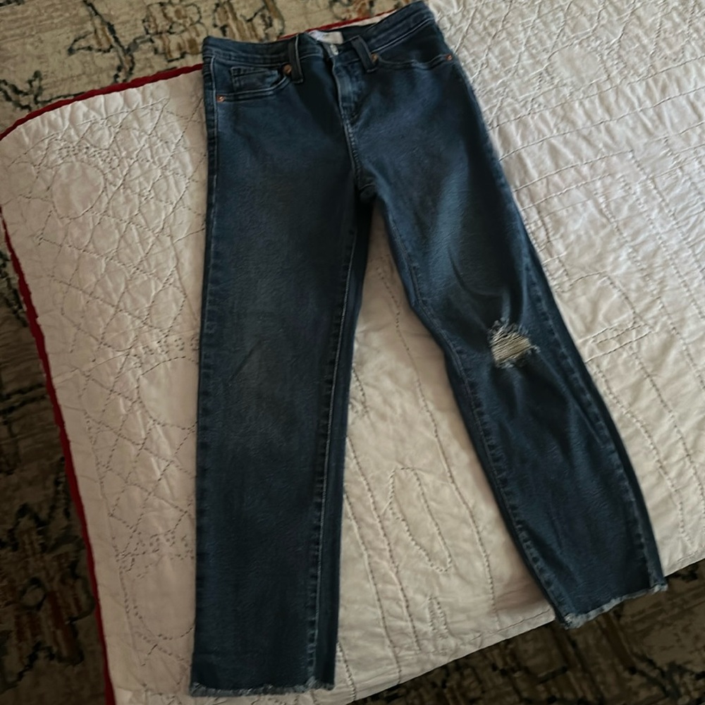 Girls Denizen Levi frayed edge distressed size 10 jean gently used